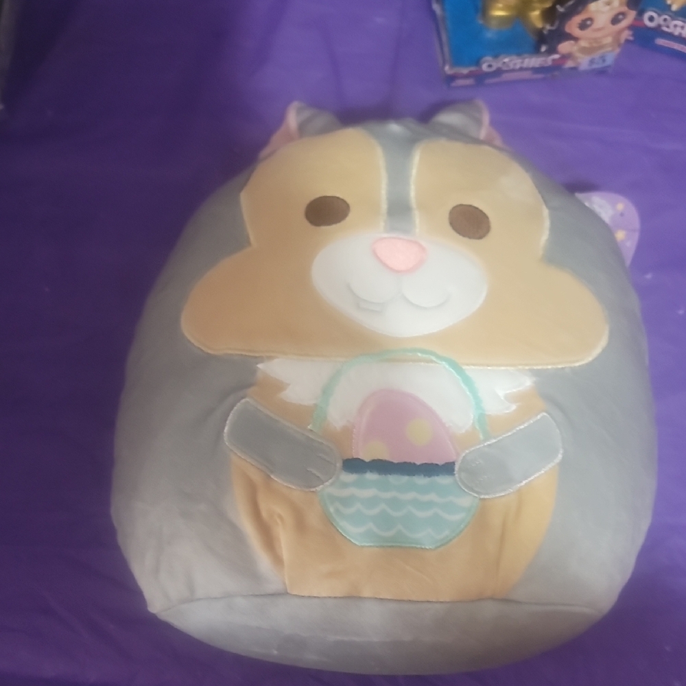 Cute Gray and Tan Thumper Squishmallow Plush